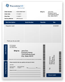 Stock Integrated Label Forms