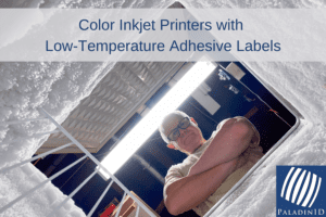 Color Inkjet Printers with Low-Temperature Adhesive Labels