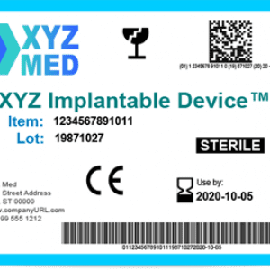Colored Medical Device Label PaladinID