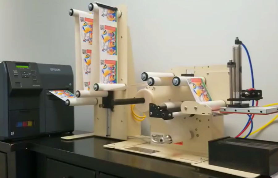 Benchtop Flat Print And Apply Semi-Automatic Label Applicator 1