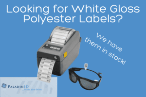 White Gloss Polyester Labels